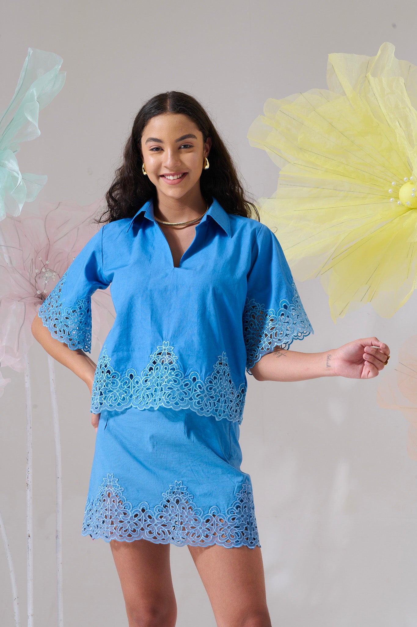 Bluebell Top with Skirt Co-ord