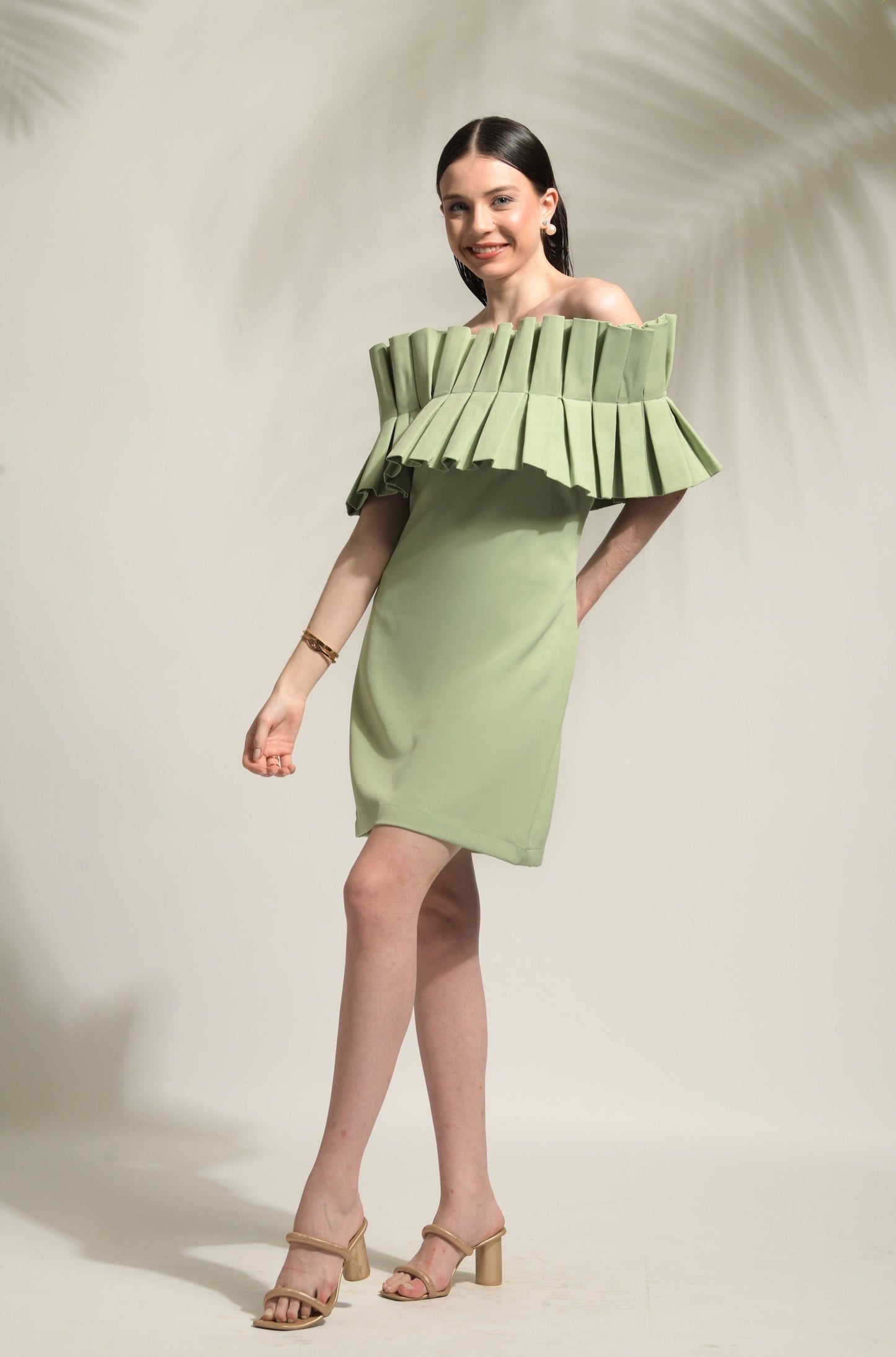 June Pleated A-line Dress