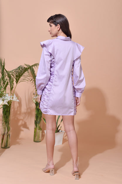 Mindy Gathered Shirt Dress