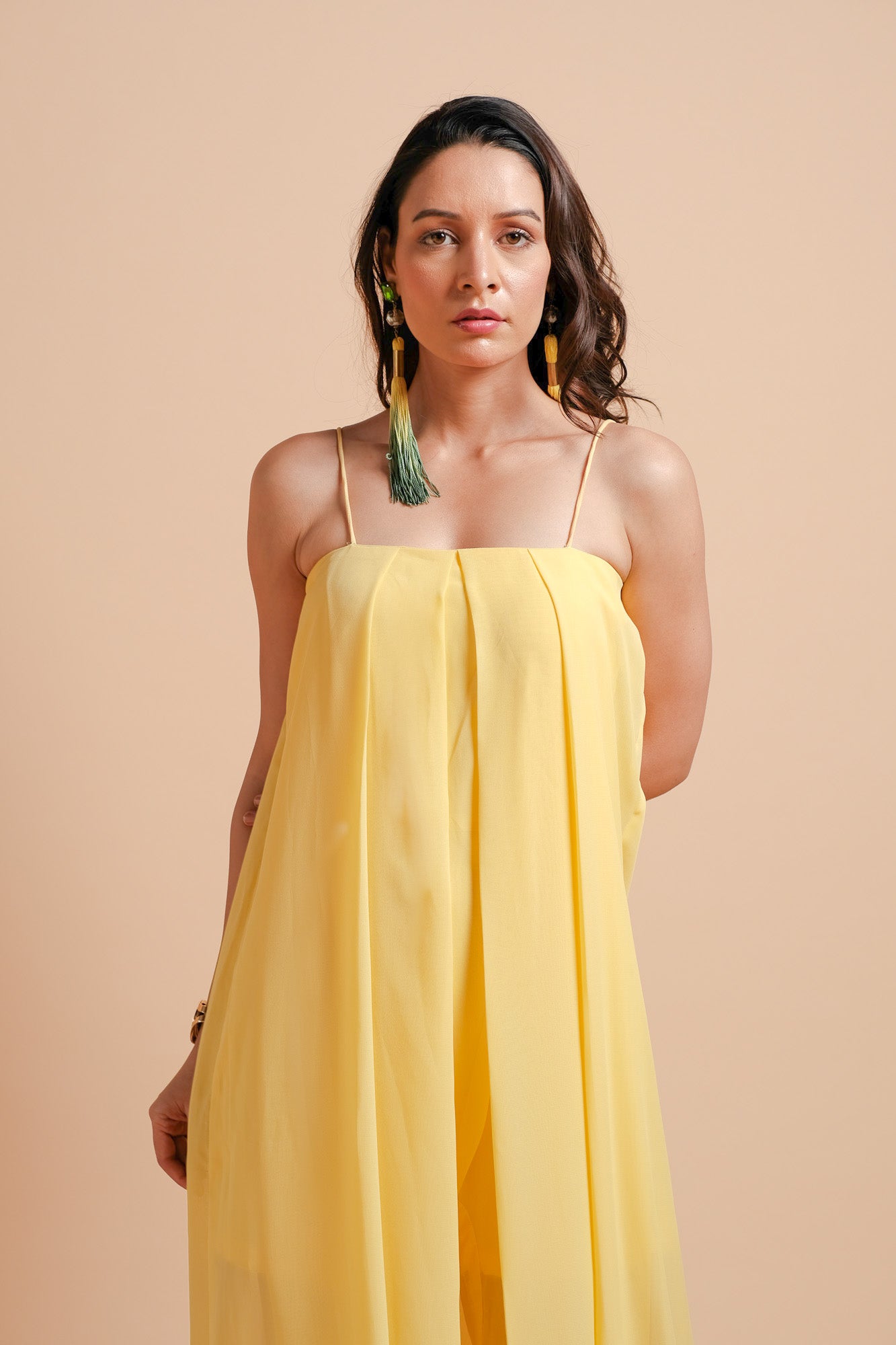 Acacia Georgette Pleated Jumpsuit