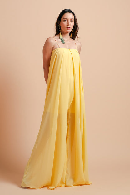 Acacia Georgette Pleated Jumpsuit