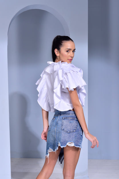 Lillet Layered Ruﬄe Shirt