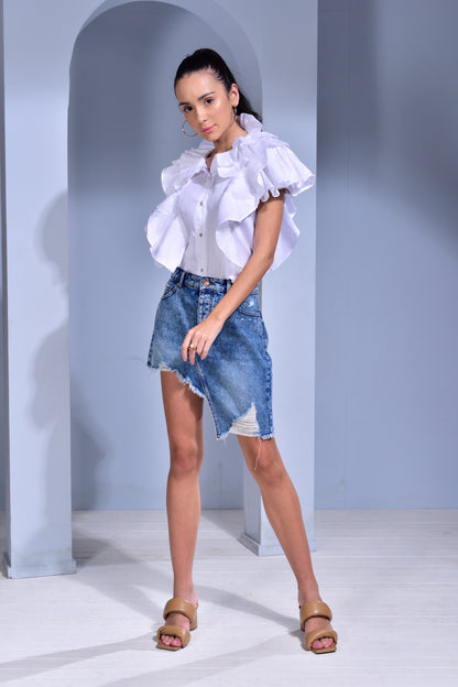 Lillet Layered Ruﬄe Shirt